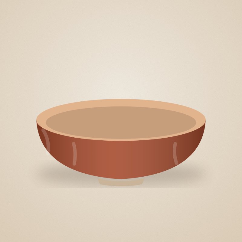 Iron red stoneware bowl