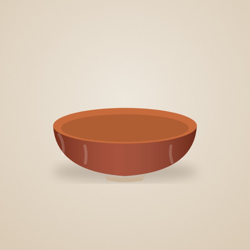 Iron red stoneware bowl