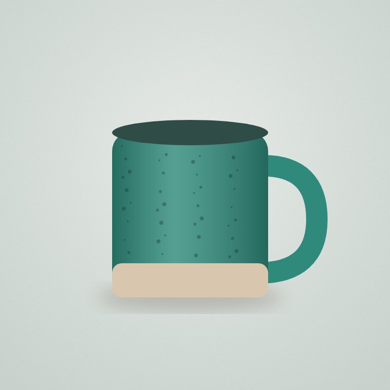 Speckled turquoise mug